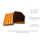 Alnus Soap Dish — Natural Wood Soap Saver - Salus Moda